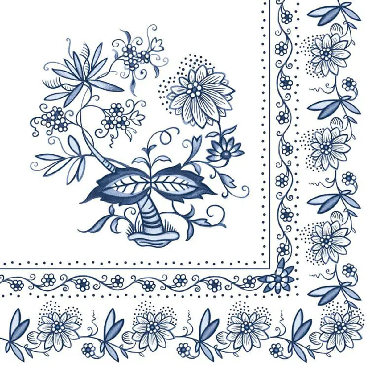 Guardanapo para Decoupage Ambiente 33x33cm com 20 Unidades - Cebola Azul