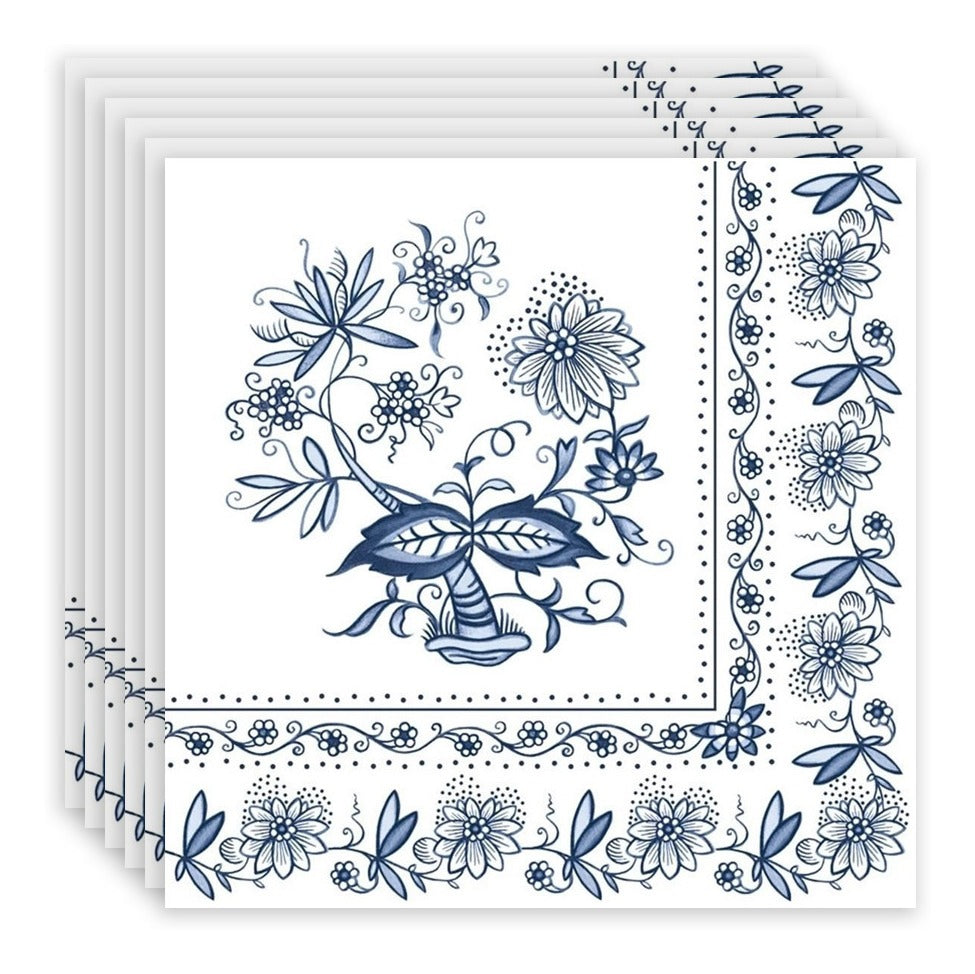 Guardanapo para Decoupage Ambiente 33x33cm com 20 Unidades - Cebola Azul
