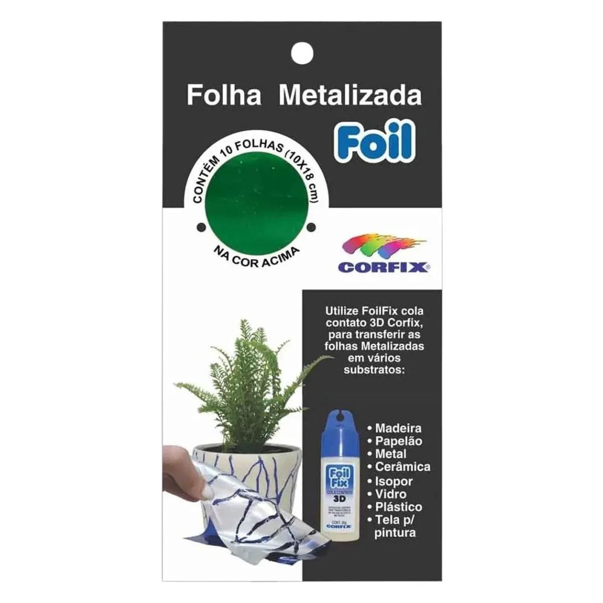 Folhas Metálicas Corfix 10x18cm Com 10 Folhas - 71018