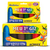 Estojo Giz de Cera Acrilex Meu Primeiro Giz com 6 Cores