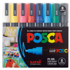  Estojo Caneta Posca  Pc-5m Ponta Media 2.5Mm com 8 Cores