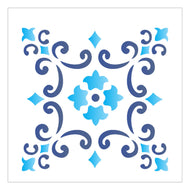 Stencil Ladrilho Lança 10x10cm para Pintura Decorativa e Artesanato 1349 - Opa