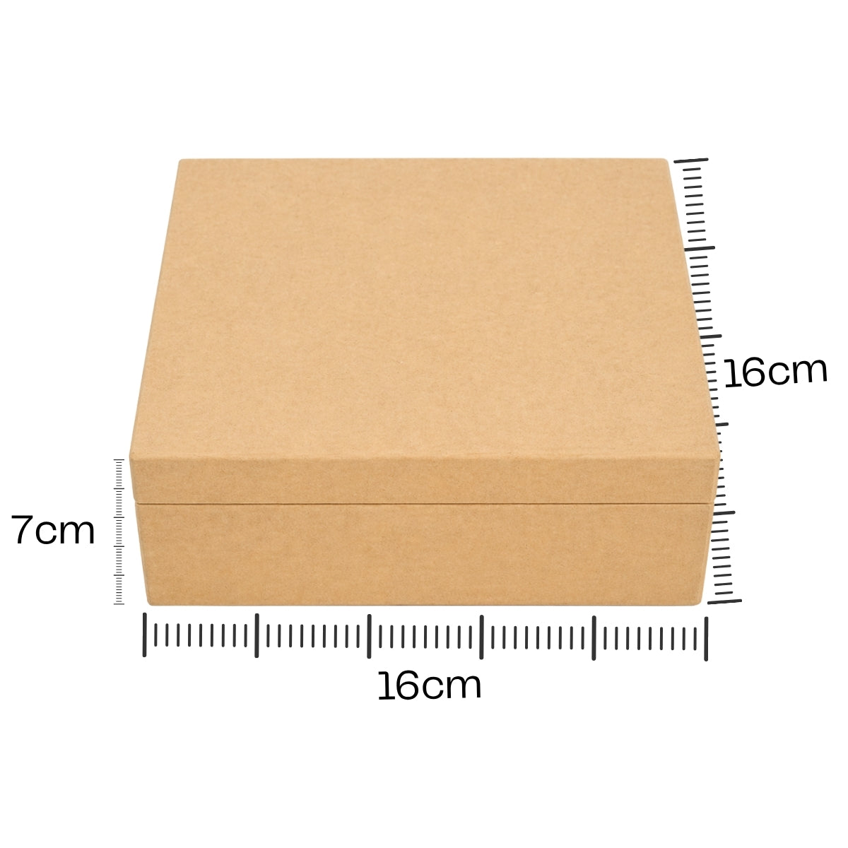 Caixa de Chá com 4 Cavidades de Mdf Cru 16x16x7cm