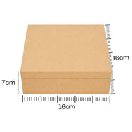Caixa de Chá com 4 Cavidades de Madeira Mdf Cru 16x16x7cm