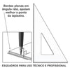Esquadro Acrílico Trident Fumê 28cm sem Escalas - Ângulos 30° 60° 90° - Usinagem de Alta Precisão - Modelo 4628
