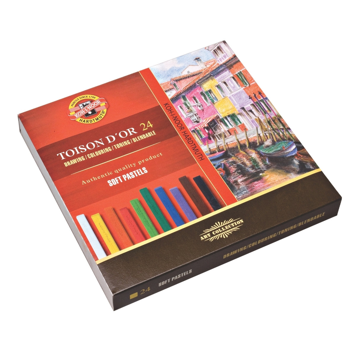 Estojo Giz Pastel Seco Carré Toison D'or 24 Cores - Koh-i-noor - 8584