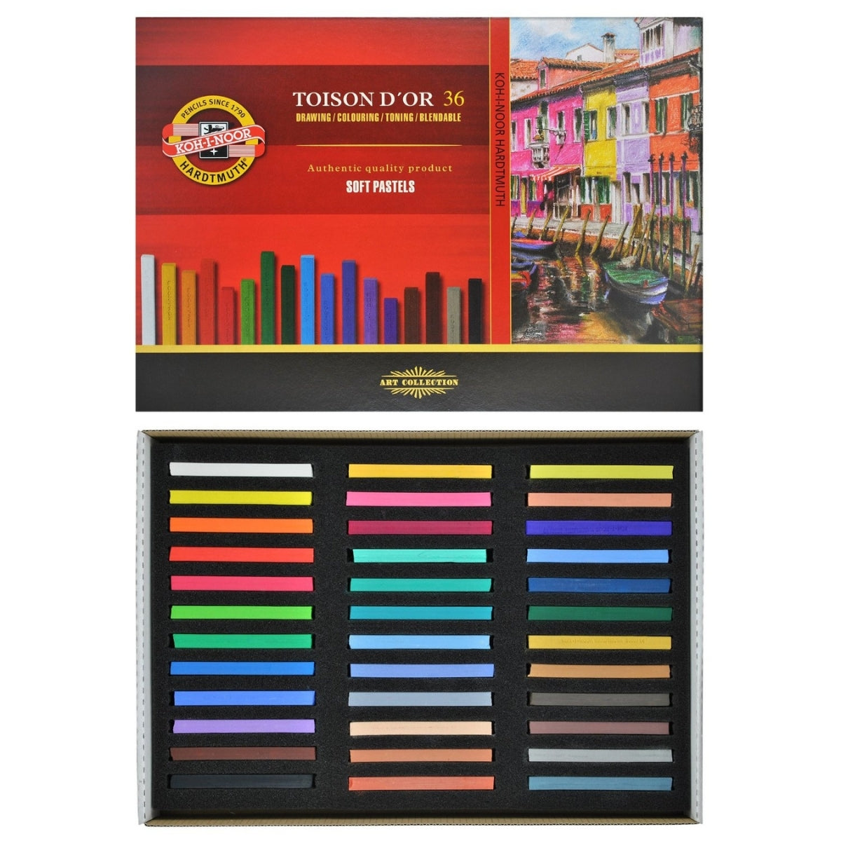 Estojo Giz Pastel Seco Toison D'or 36 Cores - Koh-i-noor