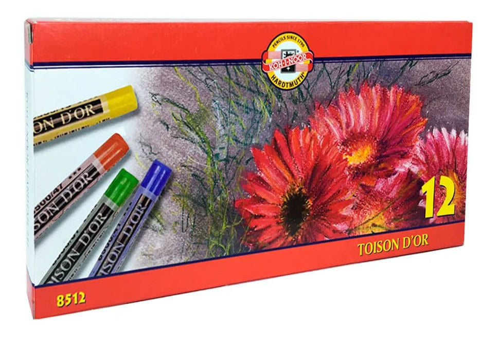 Estojo Giz Pastel Seco Toison D'or 12 Cores - Koh-i-noor - 8512