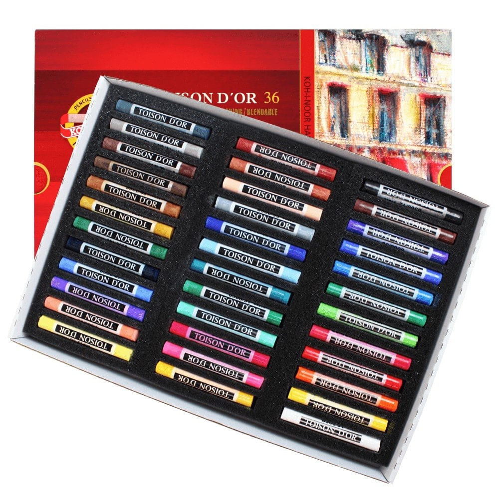 Estojo Giz Pastel Seco Toison D'or 36 Cores - Koh-i-noor - 8515