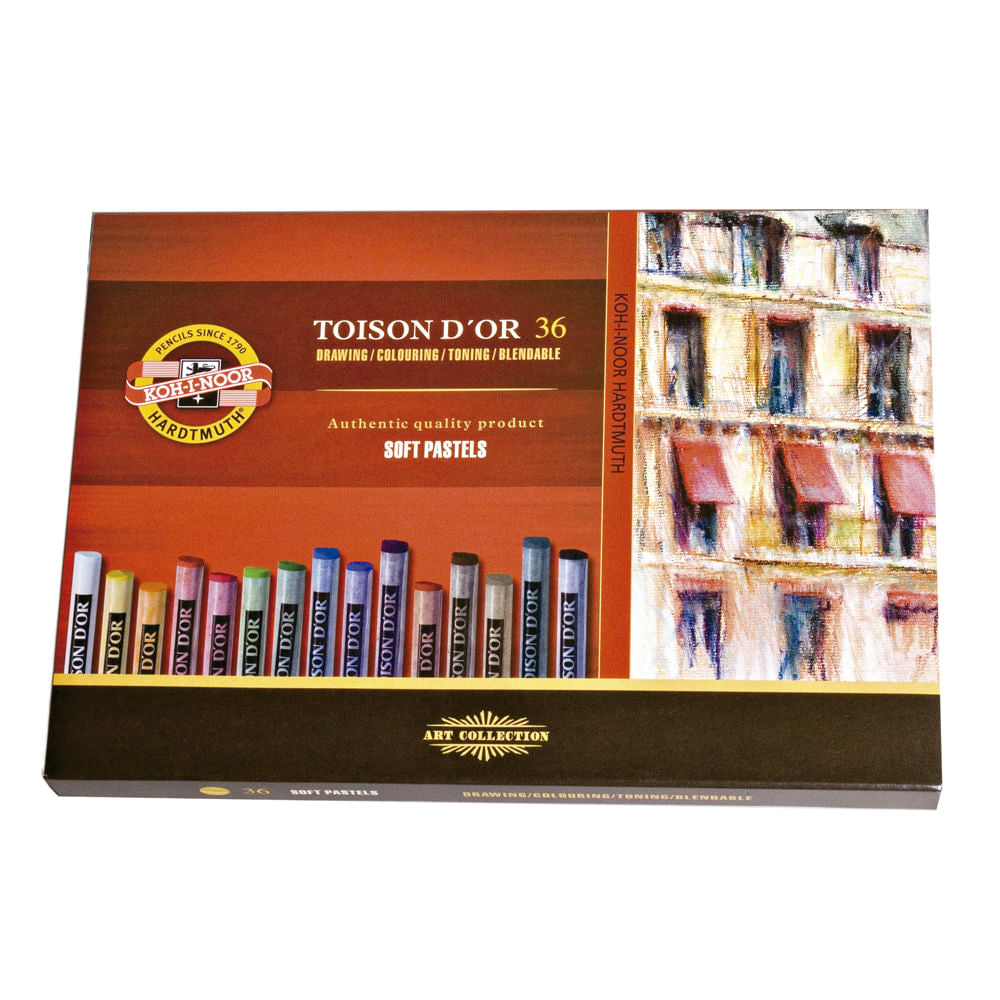 Estojo Giz Pastel Seco Toison D'or 36 Cores - Koh-i-noor - 8515