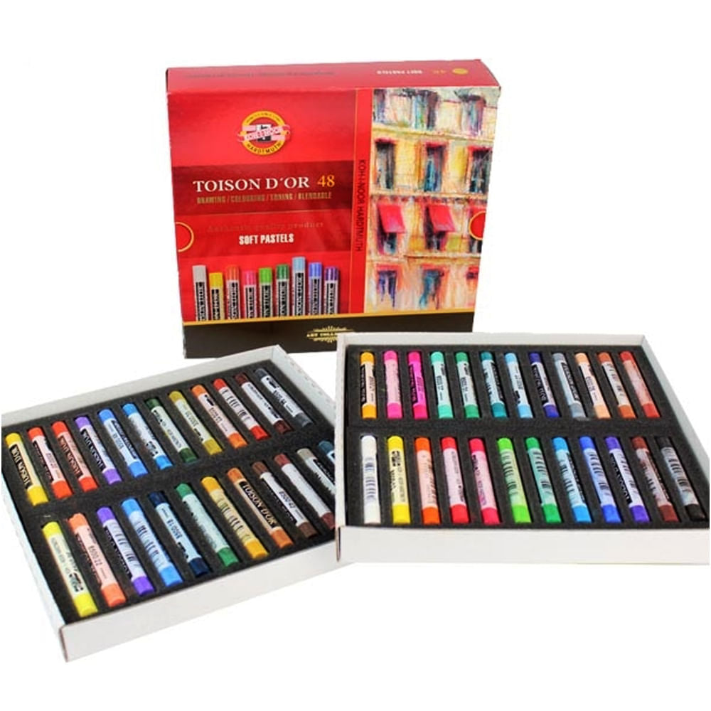 Estojo Giz Pastel Seco Toison D'or 48 Cores - Koh-i-noor - 8516