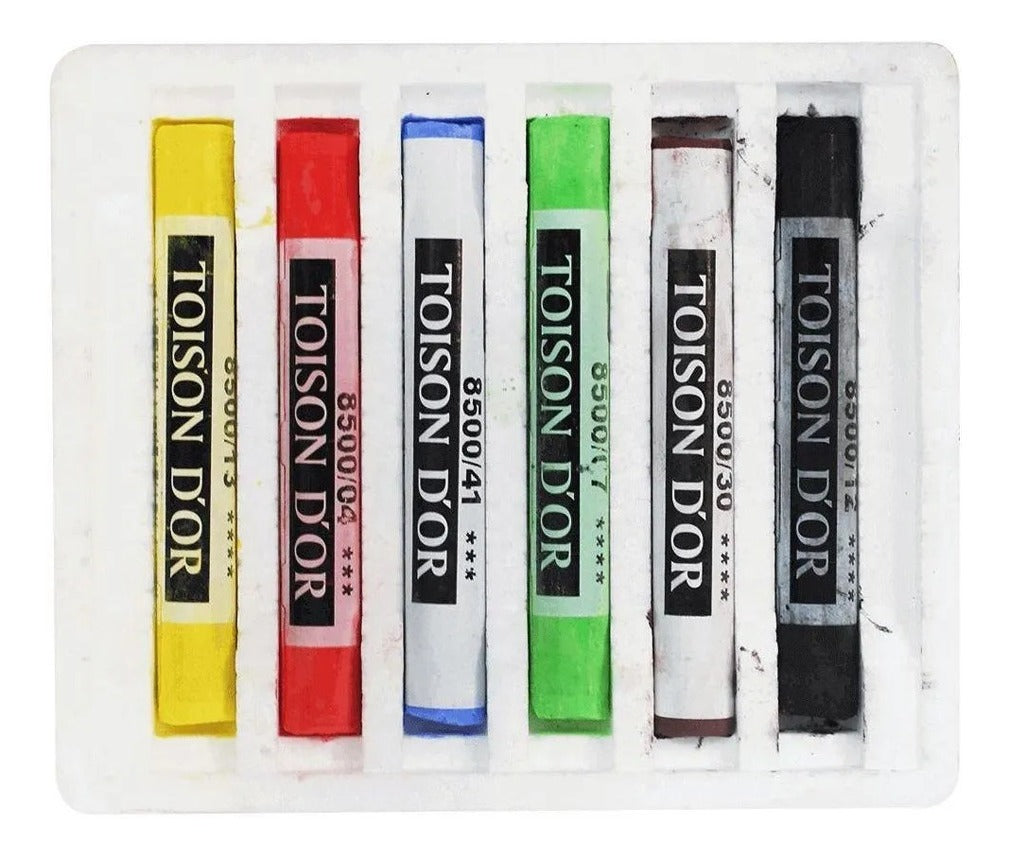 Estojo Giz Pastel Seco Toison D'or 6 Cores - Koh-i-noor - 8511