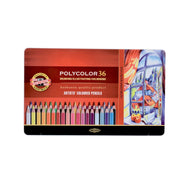 Estojo Metal Lápis de Cor Artístico Polycolor 36 Cores - Koh-i-noor - 3825
