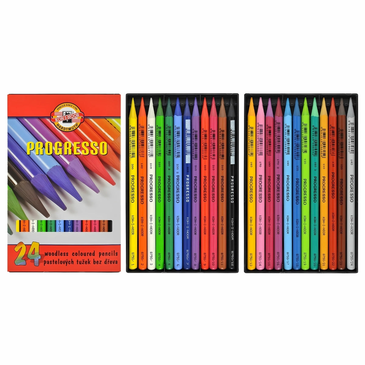 Estojo Lápis de Cor Integral Progresso 24 Cores - Koh-i-noor - 8758