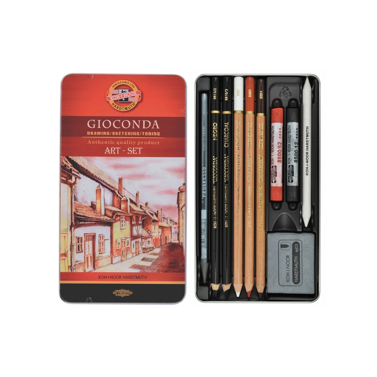 Estojo Metal Gioconda 10 Itens - Koh-i-noor - 8890