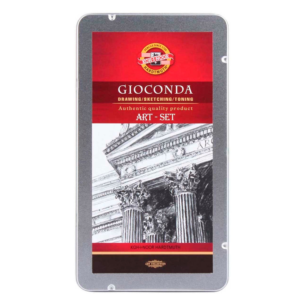 Estojo Metálico Desenho Gioconda 11 Itens - Koh-i-noor - 8893