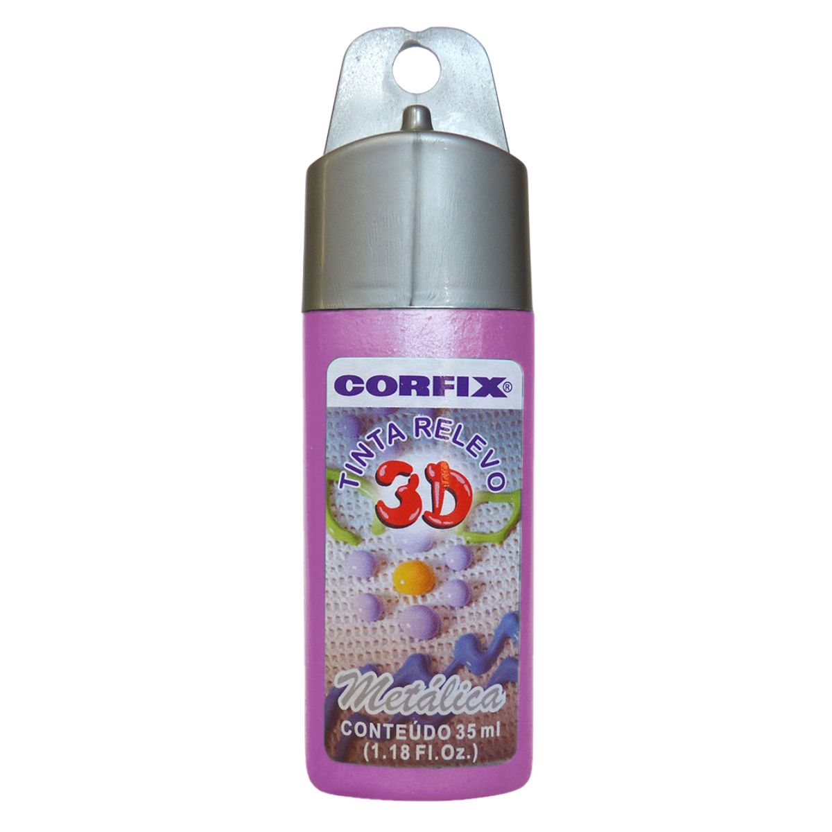 Tinta Relevo 3D Corfix Metalica 35ml - 14500
