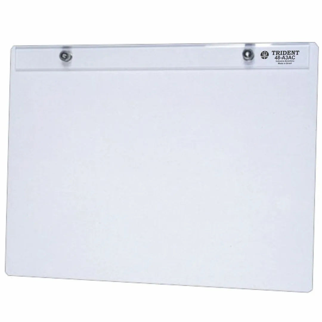 Prancheta Portátil A3 Acrílico Cristal com Prendedor Acrílico 45x34 Cm - Modelo 48-a3ac
