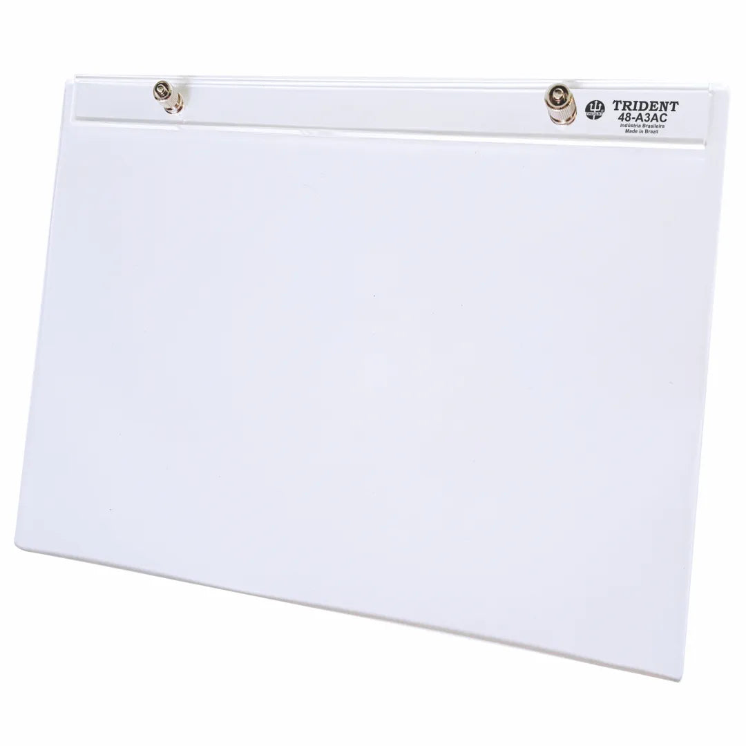 Prancheta Portátil A3 Acrílico Cristal com Prendedor Acrílico 45x34 Cm - Modelo 48-a3ac