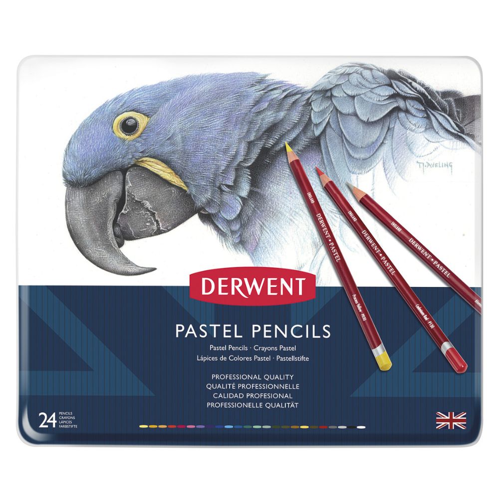 Lápis De Cor Pastel Pencils Derwent 24 Cores