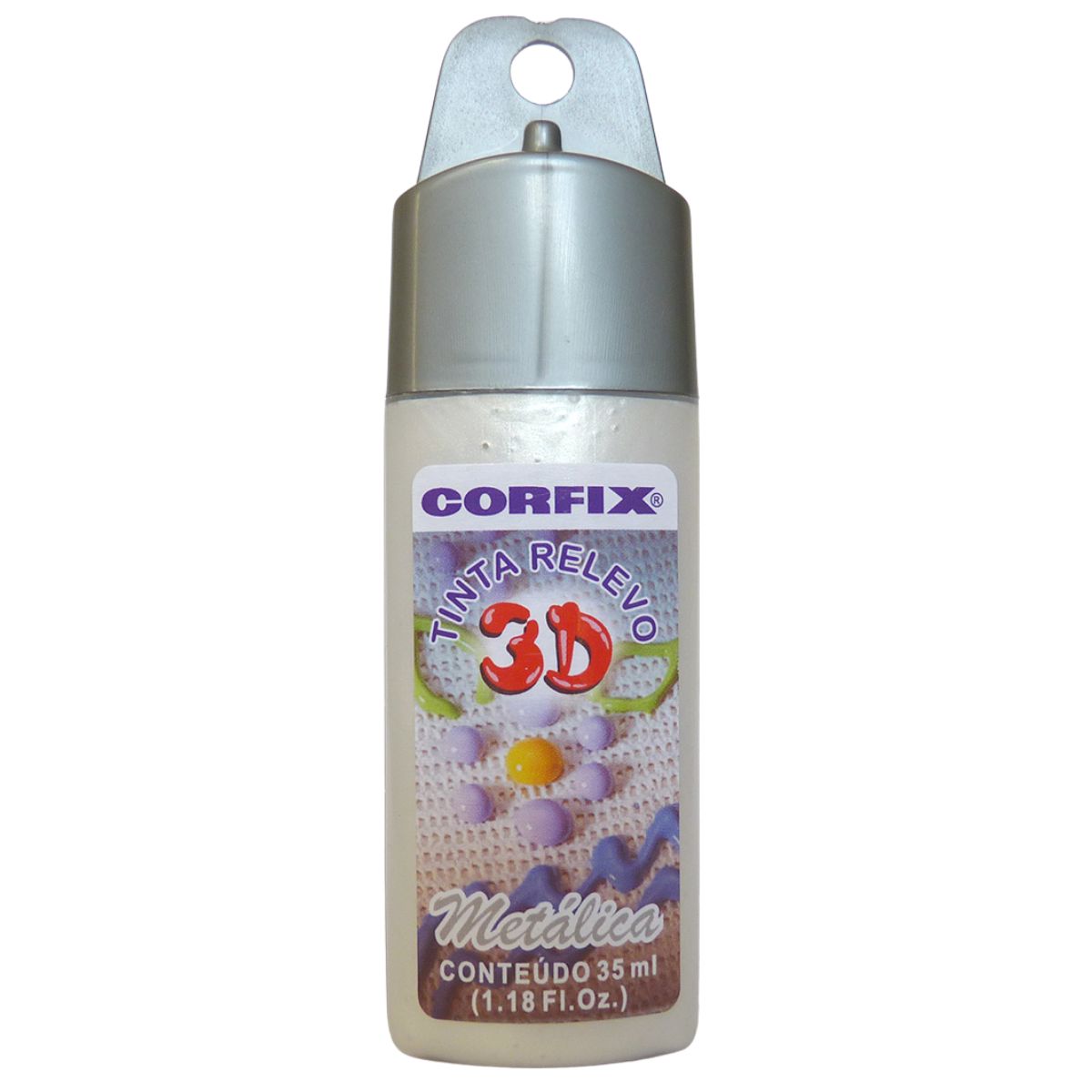 Tinta Relevo 3D Corfix Metalica 35ml - 14500
