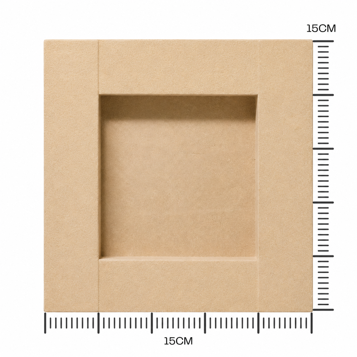 Quadro Madeira Mdf Cru 15x15cm 1,5mm