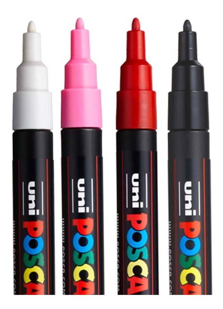 Estojoojo Caneta Uni Posca Pc 3m com 4 Cores Uniball