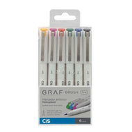 Estojo de Marcador Artistico Graf Brush Fine com 6 Cores - Cis