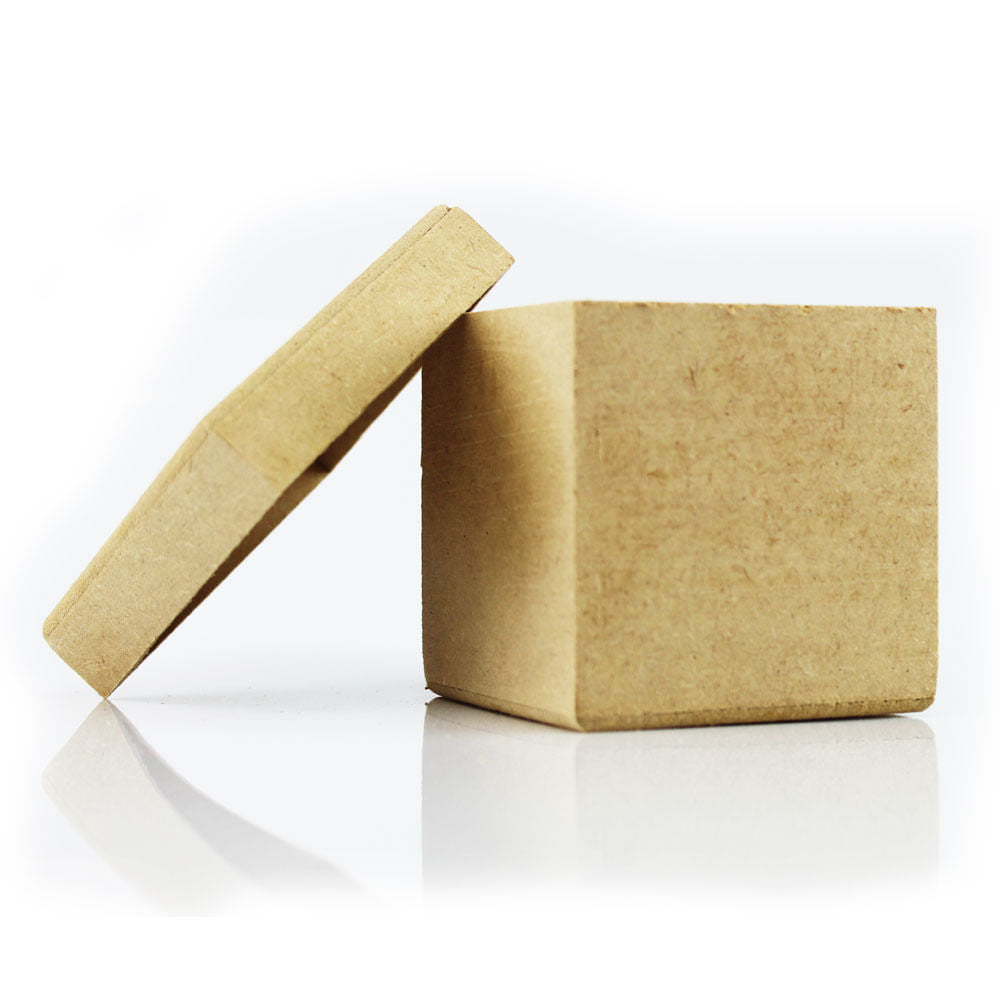Caixa Tampa Sapato Mdf Cru 8x8x8cm com 10 Unidades