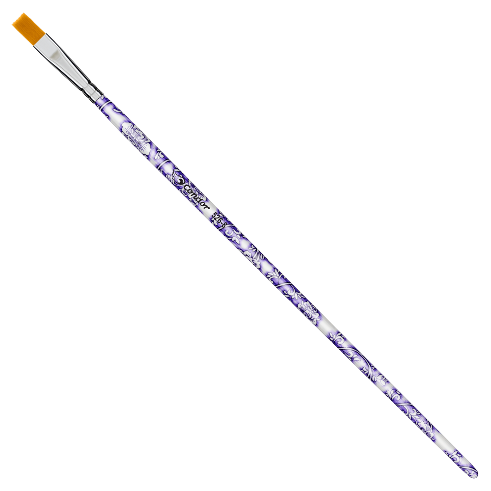 Pincel Condor 526 Chato Sintético Cabo Extra Longo