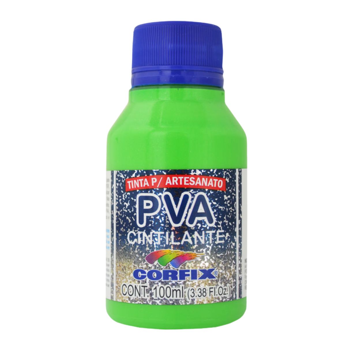 Tinta PVA Para Artesanato Corfix Cintilante 100ml - 16121