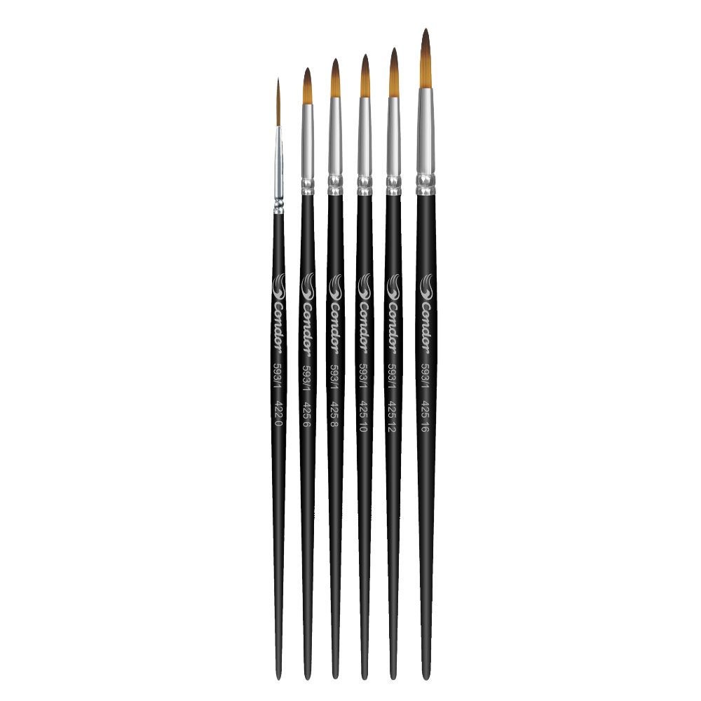 Kit Pincel Bauer Superfície Lisa Condor 593/1 6 Unidades