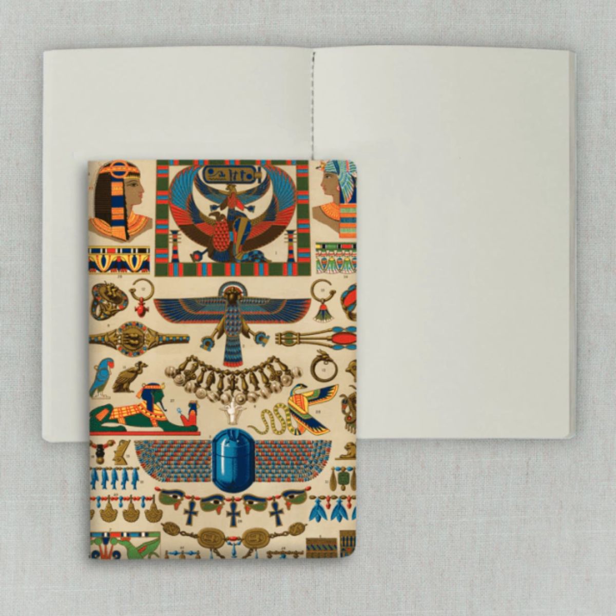 Caderno Journal Folk Books sem Pauta 20x13,5 Ornamentos de Cor Egipcia