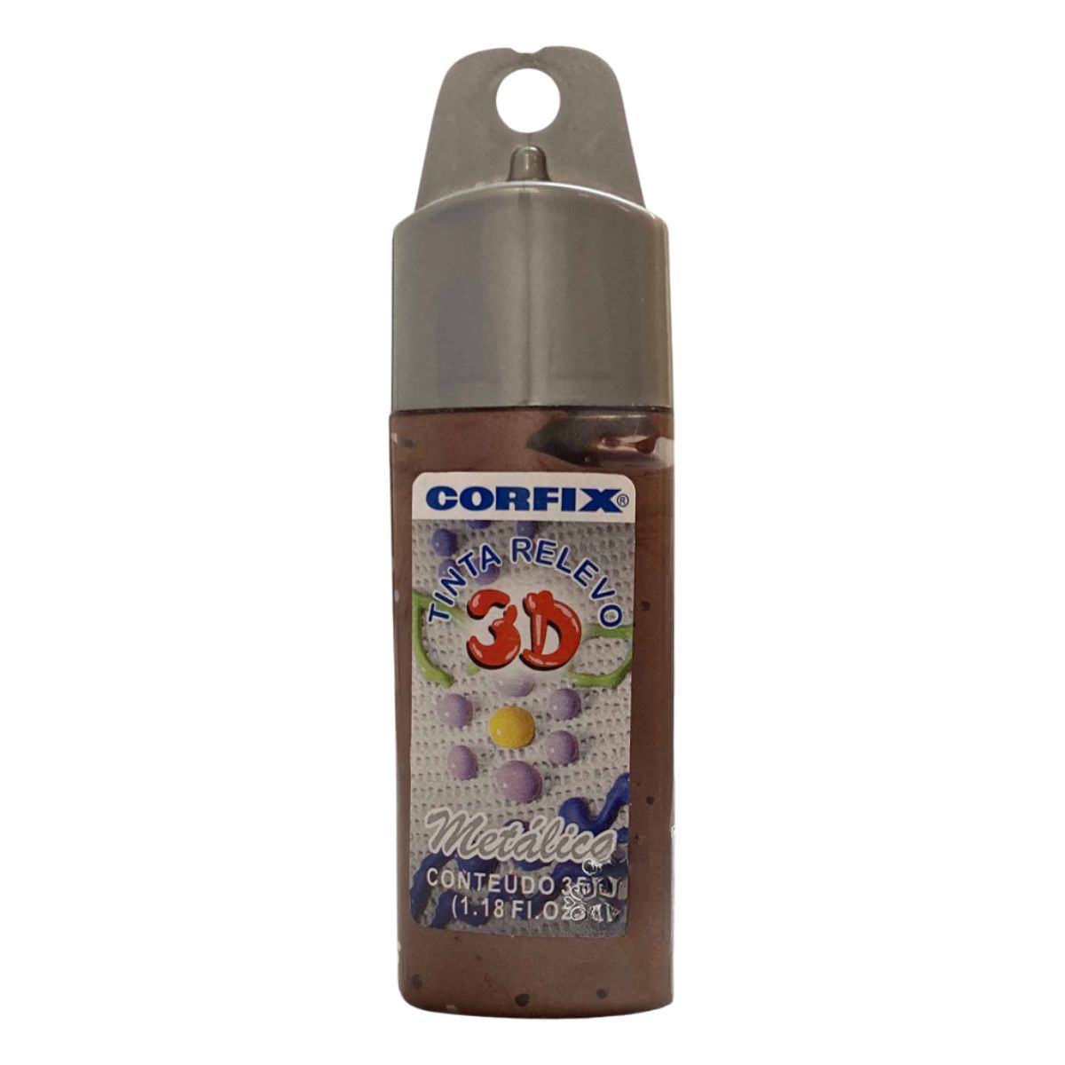 Tinta Relevo 3D Corfix Metalica 35ml - 14500