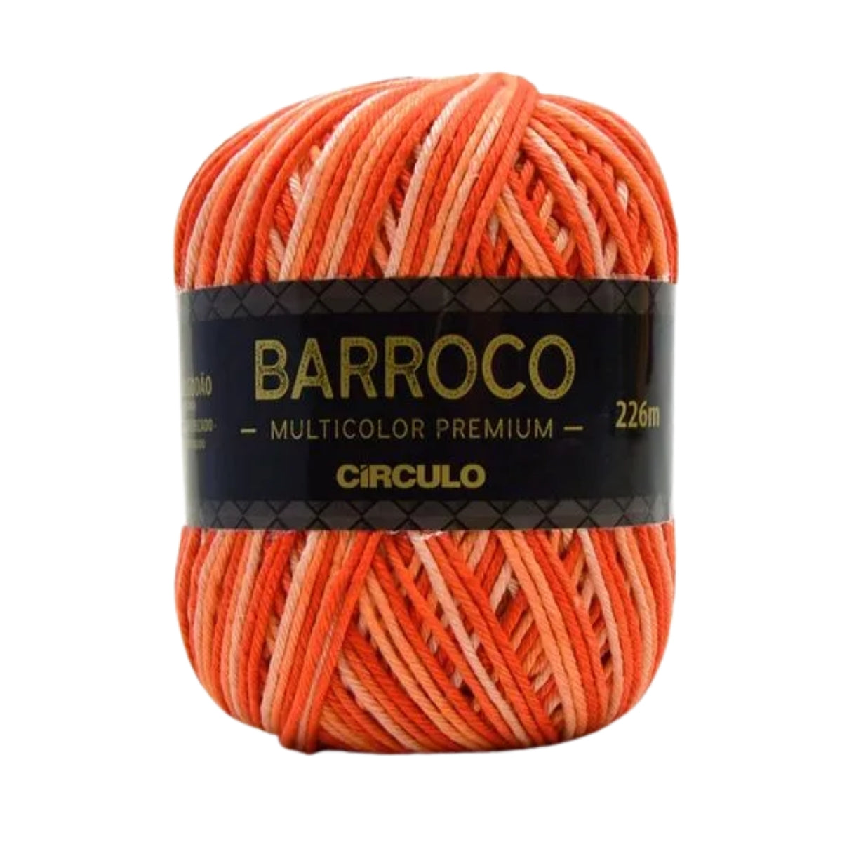 Barbante Barroco Multicolor Premium Algodão Mercerizado Crochê Tricô 200g 226m Tex 885 - Círculo