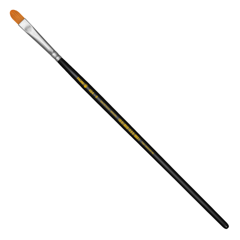 Pincel Chato Tigre 484 Sintético