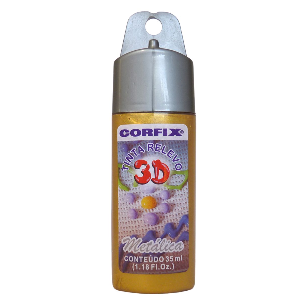 Tinta Relevo 3D Corfix Metalica 35ml - 14500