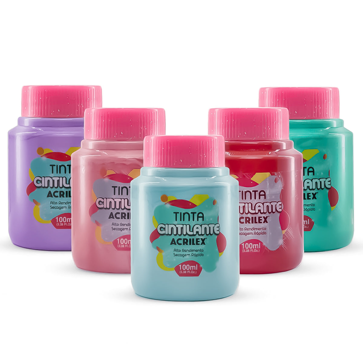 Tinta Pva para Artesanato Acrilex Cintilante 100ml