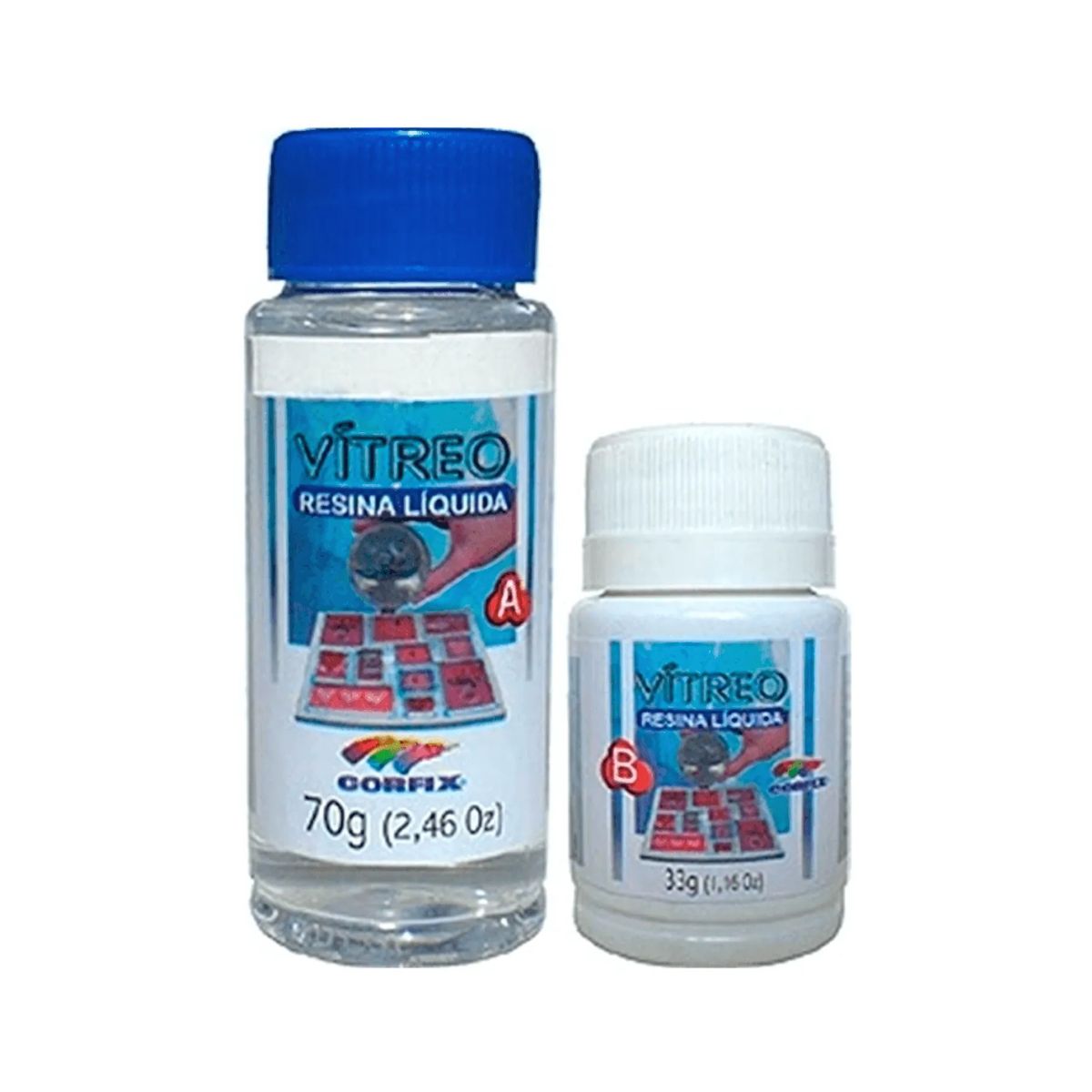 Kit Resina Liquida Vitreo Corfix 103g