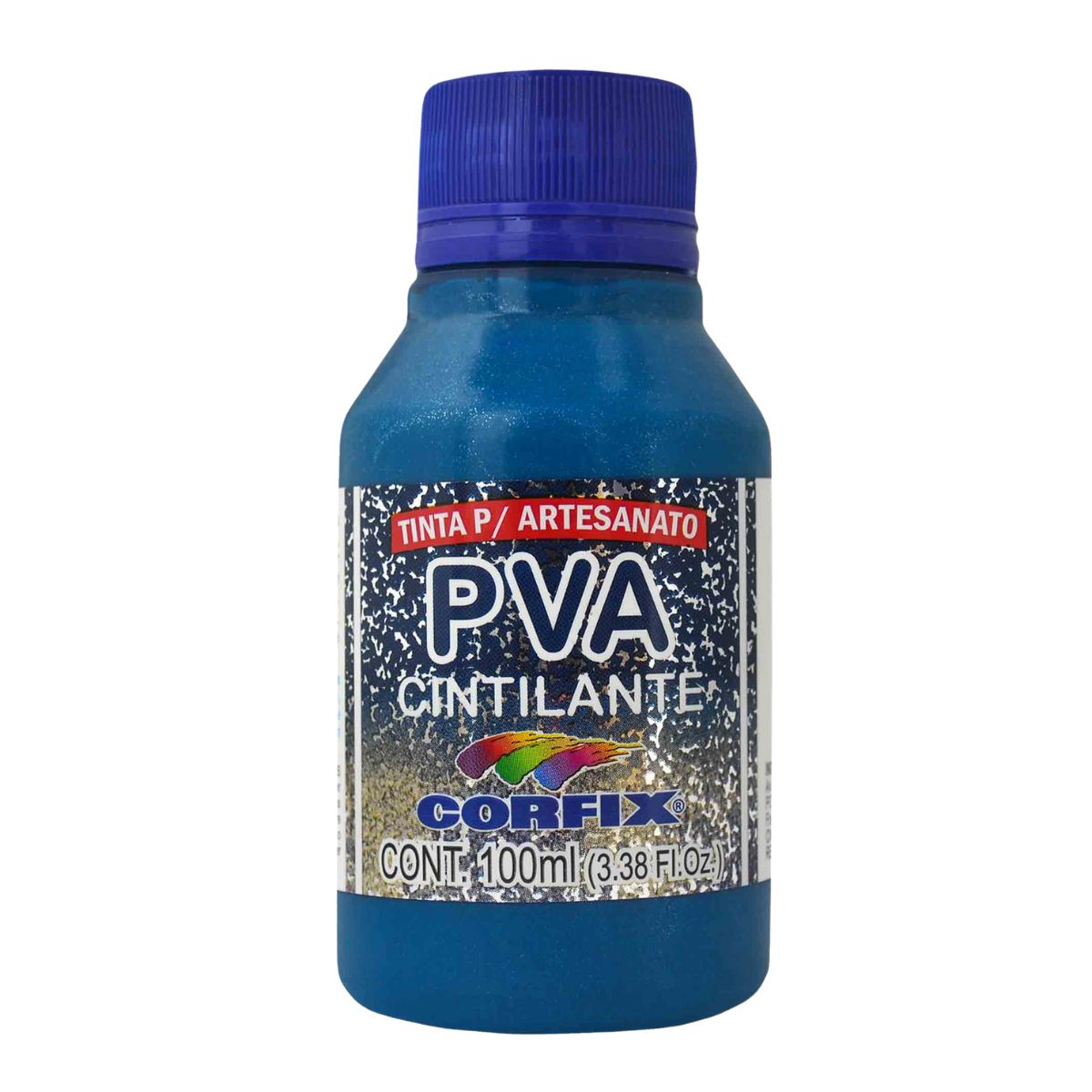 Tinta PVA Para Artesanato Corfix Cintilante 100ml - 16121