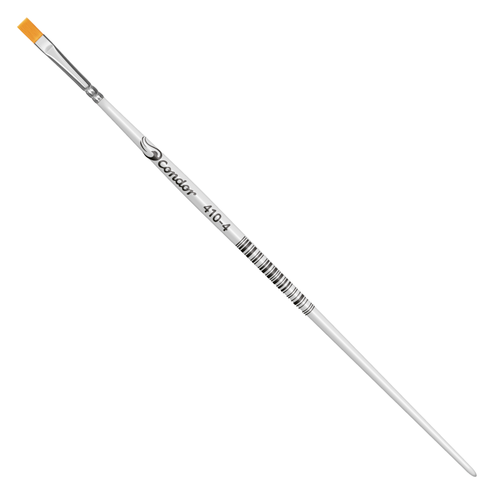 Pincel Condor 410 Chato Sintético Cabo Longo