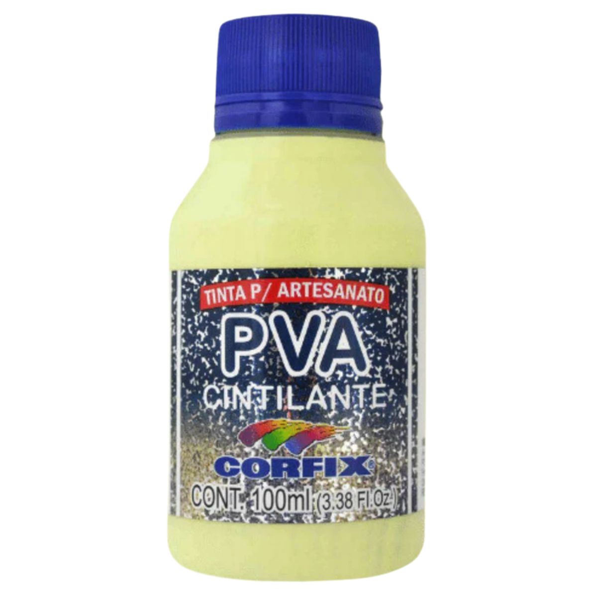 Tinta PVA Para Artesanato Corfix Cintilante 100ml - 16121