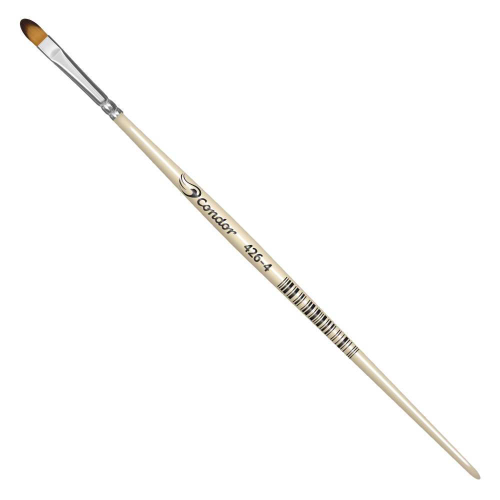 Pincel Condor 426 Língua de Gato Sintético Cabo Curto