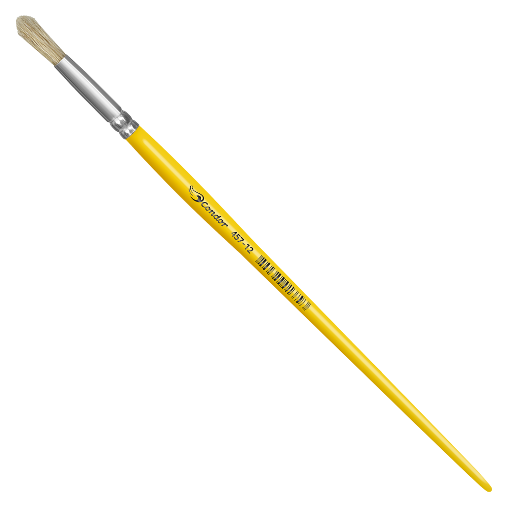 Pincel Condor 457 Redondo Pelo Natural Cabo Longo
