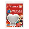 Kit Arte Condor 95 Art Love Pinte Você Mesmo com Pincéis e Coração de Gesso