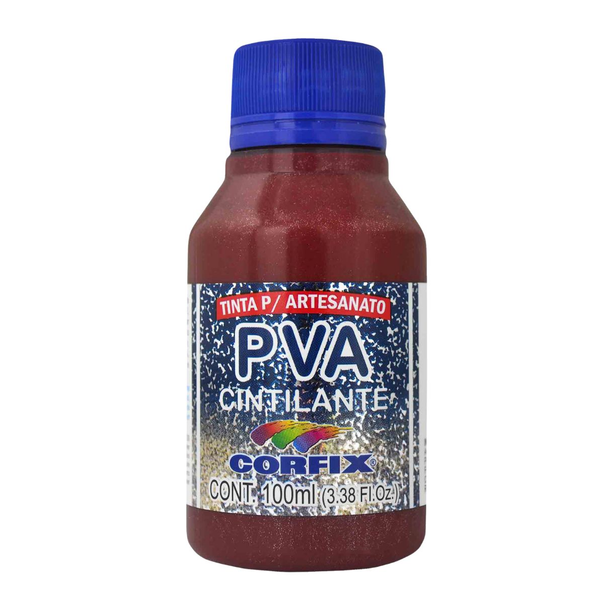 Tinta PVA Para Artesanato Corfix Cintilante 100ml - 16121