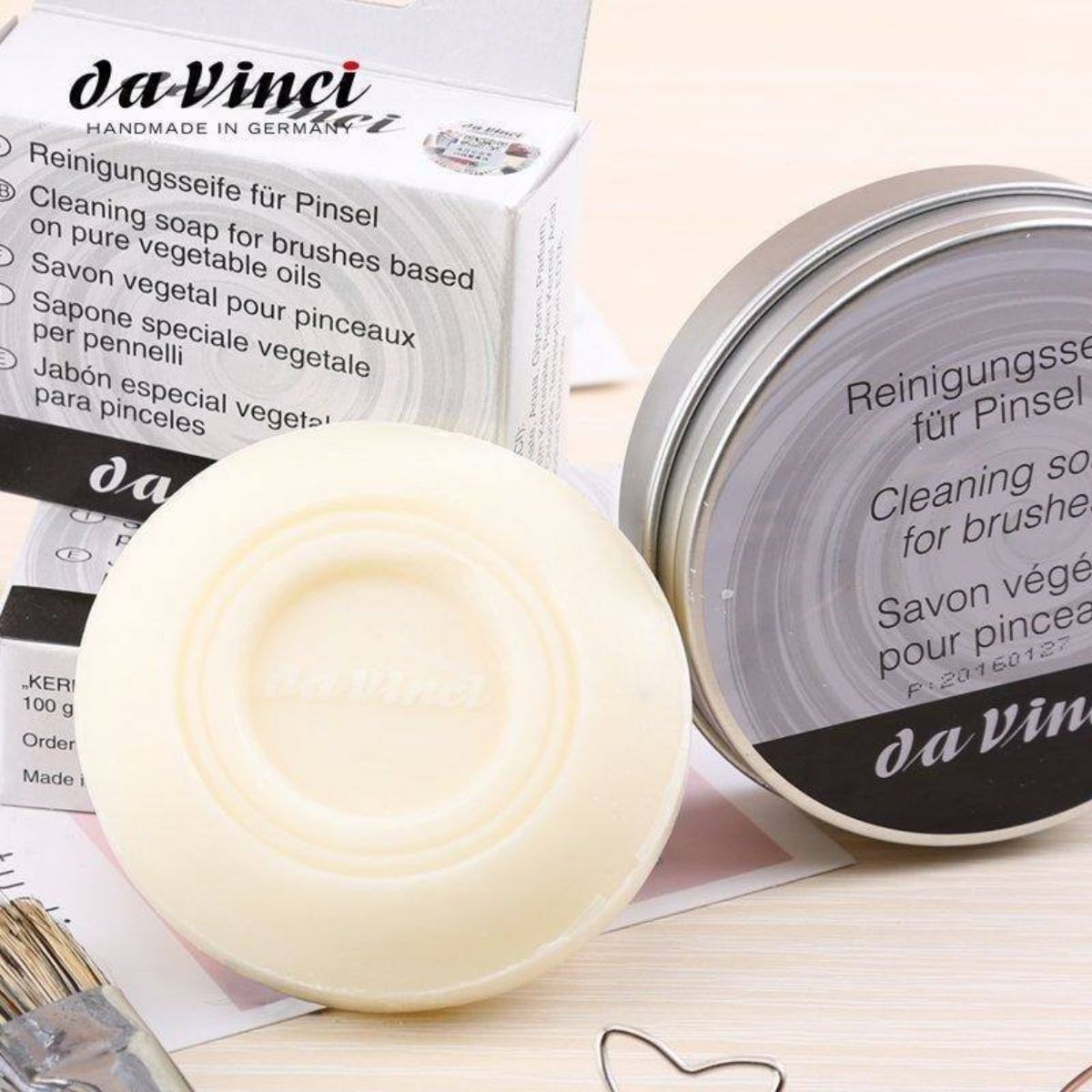 Sabão para Lavar Pincéis Lata da Vinci 85g/m²