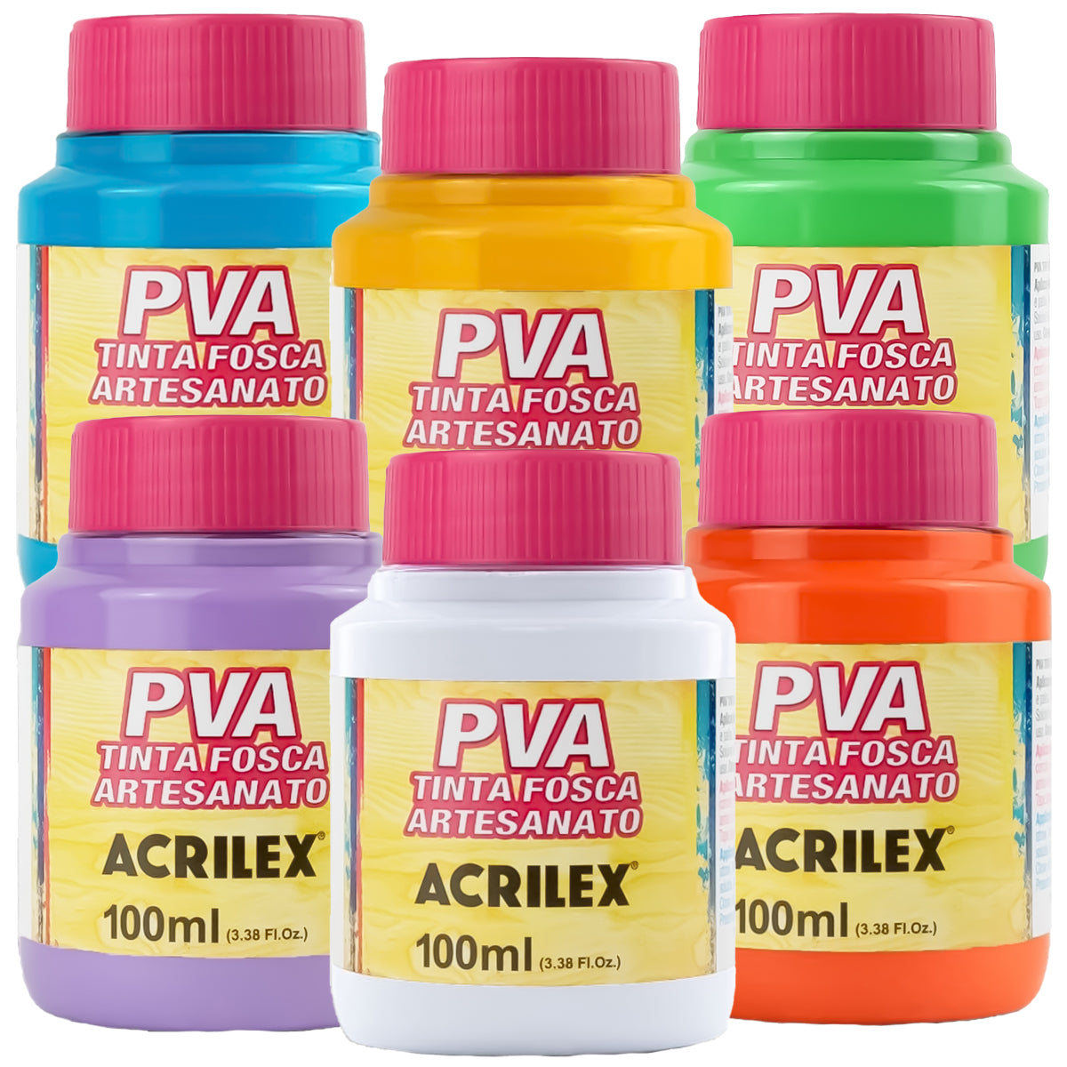 Tinta Pva para Artesanato Acrilex Fosca 100ml 