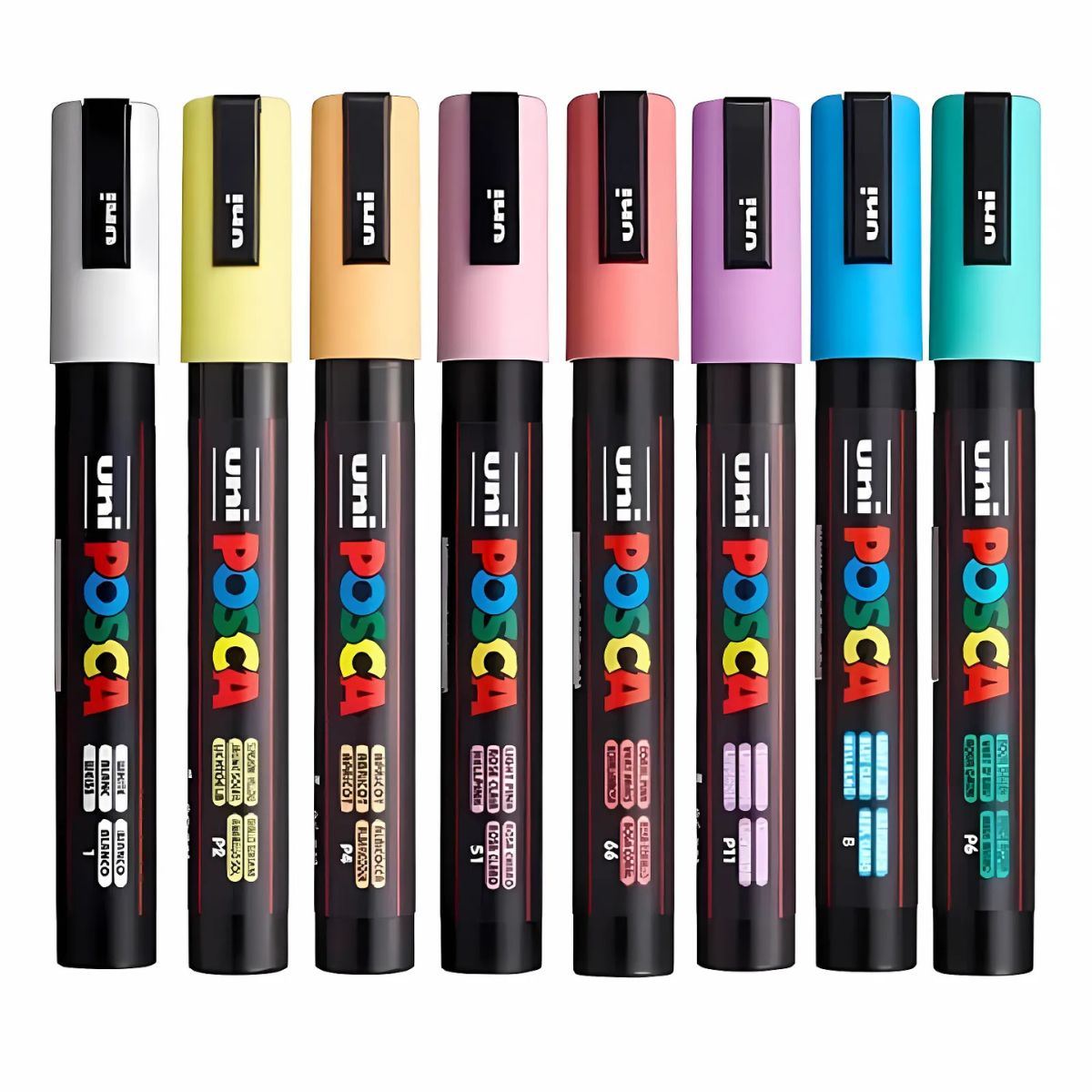  Estojo Caneta Posca  Pc-5m Ponta Media 2.5Mm com 8 Cores Soft