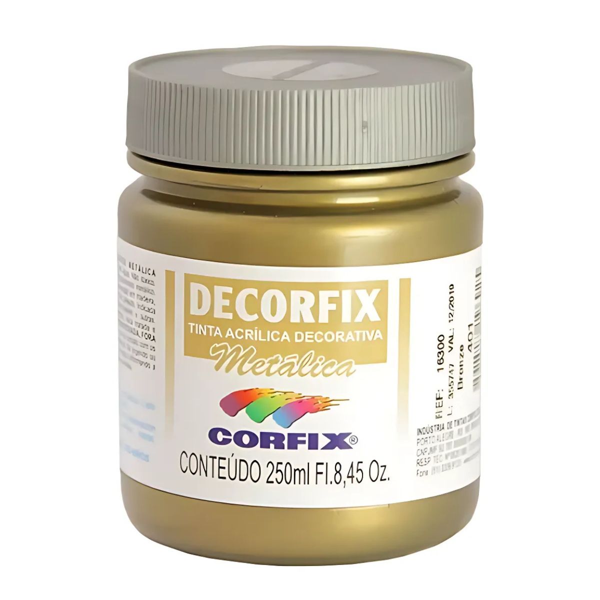 Tinta Acrílica Decorfix Corfix Metálica 250ml - 16300